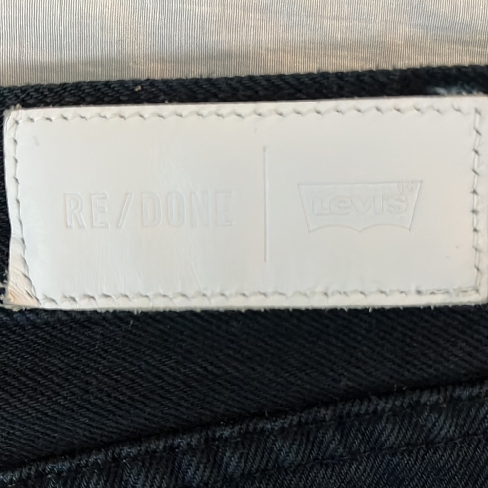 RE/DONE Levi’s black straight legs jeans size 24 - Picture 13 of 14